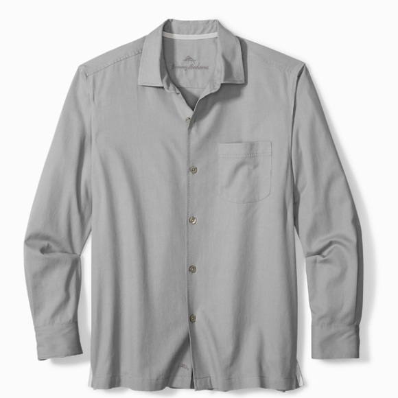 Men’s Tommy Bahama grey button up shirt - Picture 4 of 8